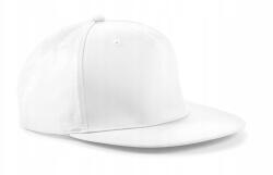Beechfield Lapos Baseball Sapka Magas Profilú Full Cap Tiszta Logó Nélkül Fehér (B610)