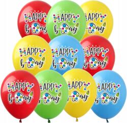  Lufik Gumi Születésnapi Dekoráció Hélium Happy Birthday Szett 10 db