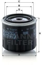Mann Filter Olajszűrő W 712/31