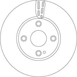 TRW szellőző féktárcsa Ø257, 5mm DF6793
