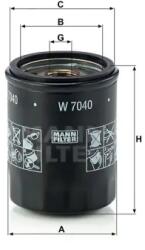 Mann Filter Olajszűrő W 7040