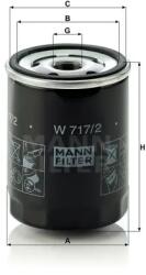 Mann Filter Olajszűrő W 717/2