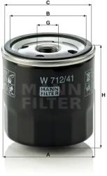 Mann Filter Olajszűrő W 712/41