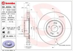 BREMBO Féktárcsa szellőző Ø340mm 09. A554.11
