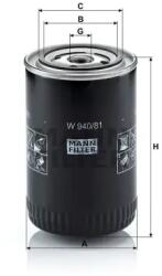 Mann Filter Olajszűrő W 940/81