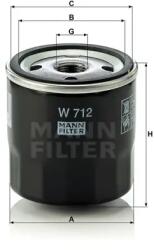 Mann Filter W 712 olajszűrő