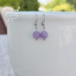 Kristály Jóga Shop Ametiszt (levendula) 8 mm-es ásvány fülbevaló