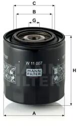 Mann Filter Olajszűrő W 11 007
