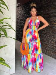 Shein IC07207 Shein Mintás Nyári Overál Nyitott Hátrésszel (28) L