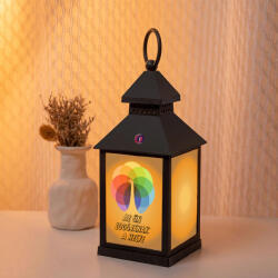 Deconline Crafts Egyedi logózott LED lámpás 24 cm, fekete HD (DO132005-BK)