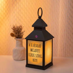 Deconline Crafts Személyre szabható LED lámpás egyedi felirattal 24 cm, Fekete, egyedi (DO132004-BK)