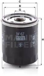 Mann Filter Olajszűrő W 67