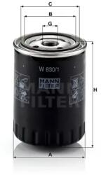 Mann Filter Olajszűrő W 830/1