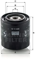 Mann Filter Olajszűrő W 11 008