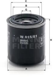 Mann Filter Olajszűrő W 815/81