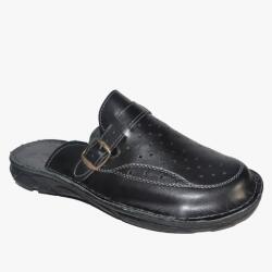 Maximus 039 Maximus Kényelmes lengyel férfi bőr flip-flop papucs szellős fekete 41 (039)