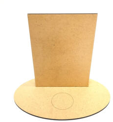  MDF álló tábla ovális talppal. Tábla mérete: 10, 5x15 cm