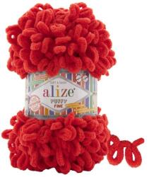 alize Puffy Fine 106 - kármin piros (kötés kézzel, tű nélkül) (040fine)
