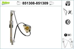 VALEO Mecanism actionare geam VALEO 851309 (851309)