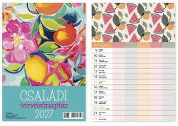 PD Calendar Naptár mágneses Családi tervező A/5 2hetes 2027