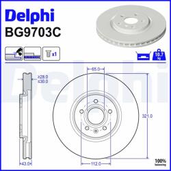 DELPHI Disc frana DELPHI BG9703C (BG9703C) - fixbox