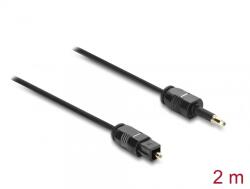 Delock Cablu audio optic mini Toslink 3.5 mm la Toslink 2m Negru, Delock 90920 (90920)