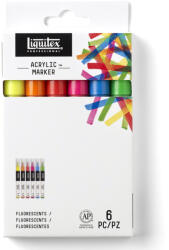 LIQUITEX Set de markere acrilice fluorescente 6 buc Liquitex