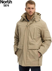 North 56°4 NORTH sötét homok hosszú parka 43150 (Méret 7XL)