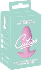 Cuties Vibrant Dop Anal Rose cu 7 Moduri de Vibrație și Silicon Moale