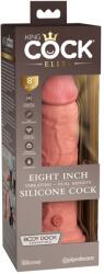 King Cock Elite Vibrator realist din silicon Dual Density cu ventuză 22 cm - Nude deschis , 22.0 , 5, 4 cm Vibrator