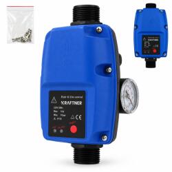 KRAFTNER Presostat electronic (prescontrol) pentru pompa de apa 10 bar, 230-240V, 12A, racord 1 inch, pornire reglabila 1-3, 5 bar, KRAFTNER KF-5396 (KF-5396)