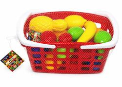 Hashtag Toys Set coș cu mâner, fructe și bile Hashtag Toys (HTB1422)