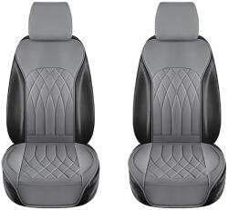 RO GROUP Set 2 huse scaune auto universale RoGroup din piele PU, gri, impermeabile (IN4109)