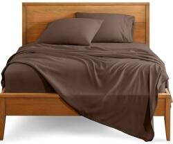 Kotonia Home Cearceaf de pat Kotonia Home, 100% bumbac, Olandina color, 220x240 cm, maro (001505)