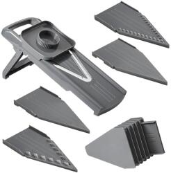 Metaltex Rasnita Metaltex Slice-V cu 5 insertii, protectie pentru degete, gri (54225940)