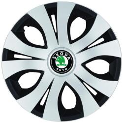 AutoHelix MSA Set 4 Capace Roti Top Gri-Negru R14, Compatibil Cu Skoda (14618)