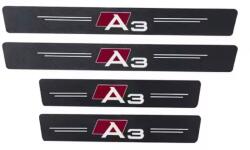 AutoHelix MSA Set 4 bucati autocolante din fibra de carbonMaf, anti-zgarieturi pentru Audi A3 (MAF962)
