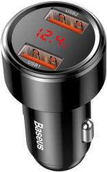 AMiO Incarcator de masina, Baseus Magic, USB 3.0, 45W, negru (AX_BAS29321)