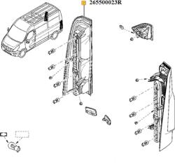RENAULT Lampa Spate Dreapta (cx_265500023r)