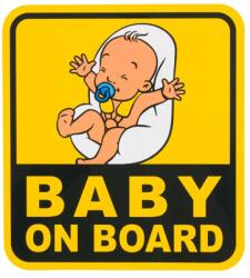  Autocolant Auto, decorativ, bebeluș la bord, sticker, multicolor, 18x20 cm (STK-1190617)