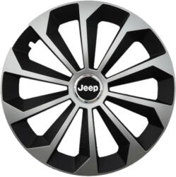 AutoHelix MSA Set 4 Capace Roti 15 inchi (R15) Fame Gri-Negru, Compatibile Cu Jeep (1933)