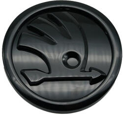 AutoHelix MSA Emblema Skoda, pentru Octavia, Fabia, Superb, Rapid, Negru, 90 mm (sdfgrt651)