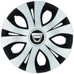 AutoHelix MSA Set 4 Capace Roti Top Gri-Negru R15, Compatibil Cu Dacia (14539)