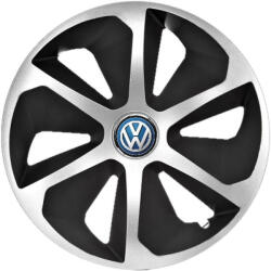 AutoHelix MSA Set 4 capace roti Roco Gri-Negru R14 Compatibil Cu VW (2762)