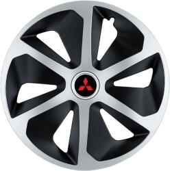 AutoHelix MSA Set 4 capace roti Roco Gri-Negru R14 Compatibil Cu Mitsubishi (2702)