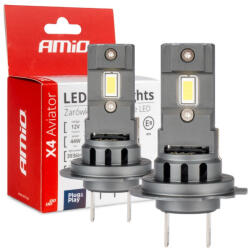 AMiO Set Becuri auto seria X4 Aviator H7/H18 6500K , AMIO-03764 (AX_03764)