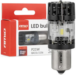 AMiO Bec LED LumiTec BA15S P21W 12V FULL CANBUS alb 1 buc. AMIO-04688 (AX_04688)