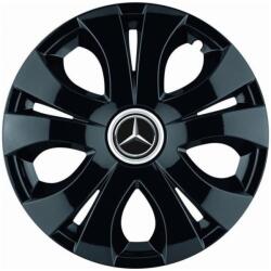 AutoHelix MSA Set 4 Capace Roti Top Negru R15, Compatibil Cu Mercedes-Benz (14369)