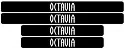 AutoHelix MSA Set 4 Stickere Negre Pentru Praguri Skoda Octavia (00000268)