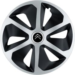 AutoHelix MSA Set 4 capace roti Roco Gri-Negru R14 Compatibil Cu Citroen (2619)